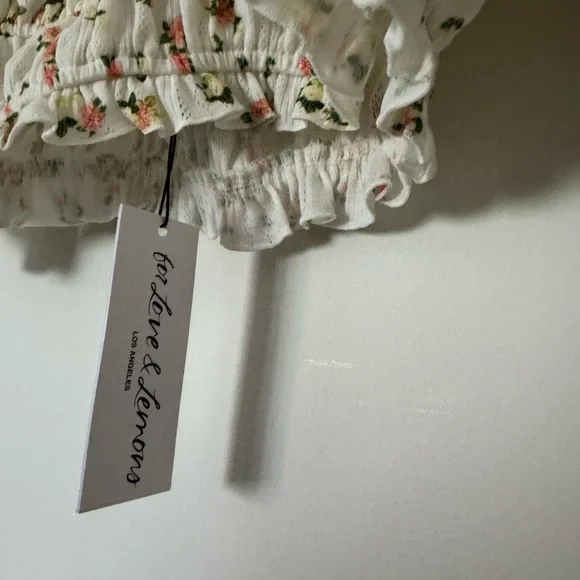 For Love And Lemons Lola Pointelle Crop Top & Shorts (NWT) - Picture 7 of 9